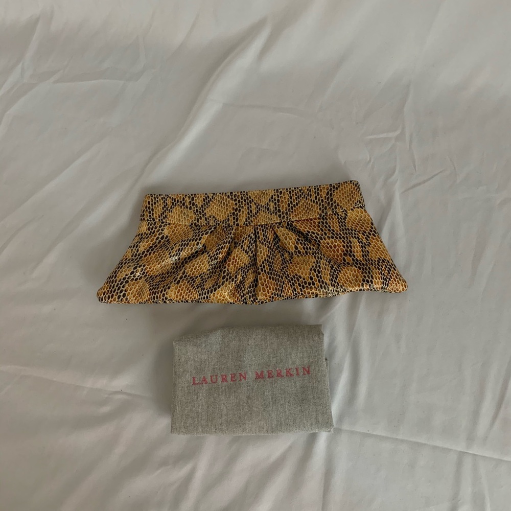 Lauren Merkin Snakeskin Clutch